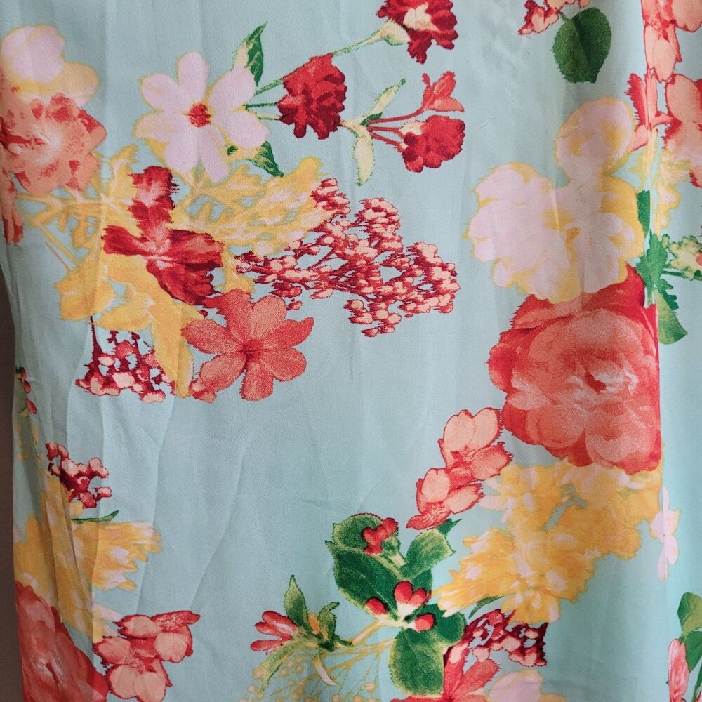 Fig & Flower Large Blouse Patchwork Button V-Neck… - image 5